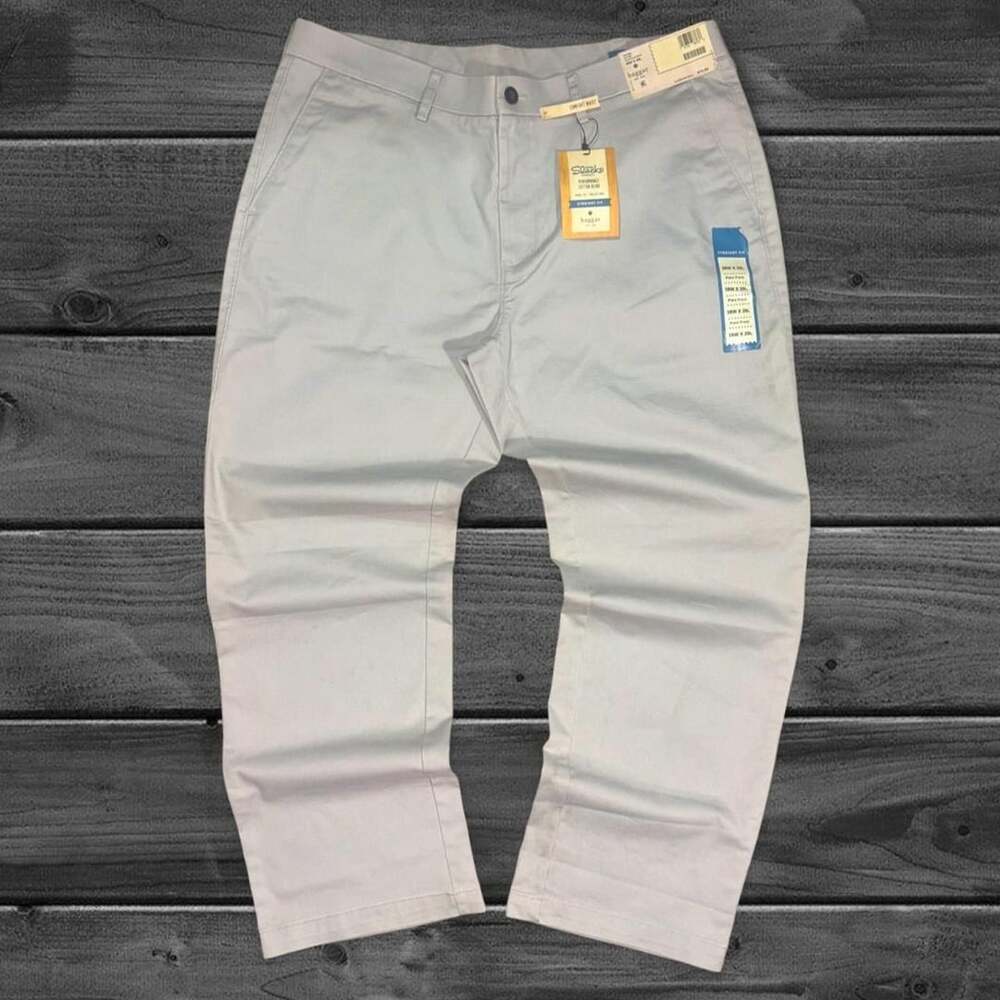Haggar Performance Slack Straight Fit Size 38W x 29L Ash Gray NWT